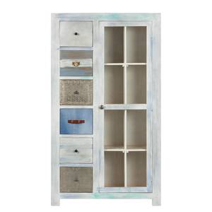 Armoire vitrine Santorini Manguier massif