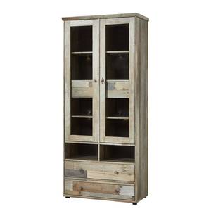 Vitrinenschrank Tapara Braun / Grau