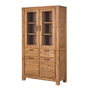 Armoire vitrine Toumanar Partiellement en acacia massif - Acacia sable