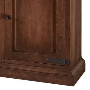 Armoire vitrine Vicuna I Pin massif - Marron - Avec éclairage