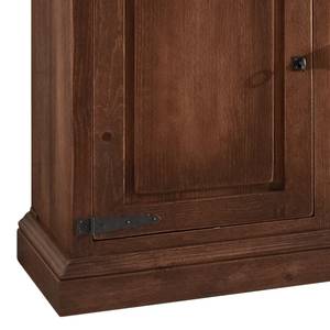 Armoire vitrine Vicuna II Pin massif - Marron - Avec éclairage