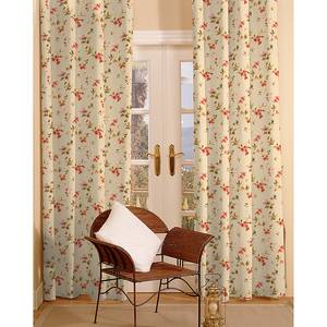 Tende con occhielli Beige fiori piccoli 130x260 cm