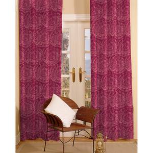 Vorhang mit Ösen Bordeaux gemustert - 130x260 cm