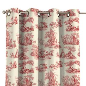 Tenda a rivetti Écru/A fantasie rosse Tenda con occhielli - Écru/motivi rossi - 130 x 260 cm