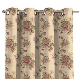 Gordijn met ringen rozen beige - 130x310cm