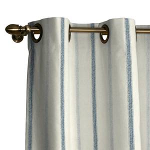 Vorhang mit Ösen Creme/Blau Streifen - 130x260 cm