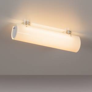 Wand-/plafondlamp Tub-O glas/metaal - wit - 2 lichtbronnen - 60cm