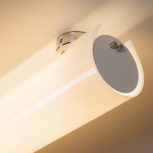 Wand-/plafondlamp Tub-O glas/metaal - wit - 2 lichtbronnen - 60cm