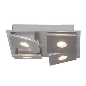 Wand- en plafondlamp Exact metaal/zilverkleurig kunststof 1 lichtbron