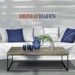 Wandbild Heimat-hafen Multicolor - Weiß - Kunststoff - 12 x 116 x 0.9 cm