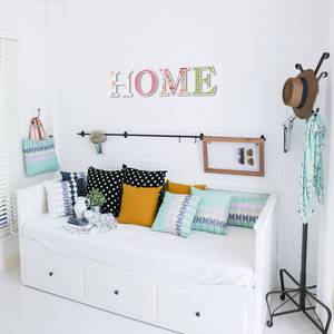 Wandobjekt Home bunt Big Caslon Multicolor - Weiß - Kunststoff - 16 x 75 x 0.9 cm