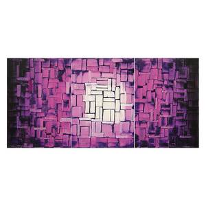 Le tableau mural Purple Afterglow 150x70cm - 100 % peint à la main
