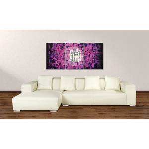 Le tableau mural Purple Afterglow 150x70cm - 100 % peint à la main