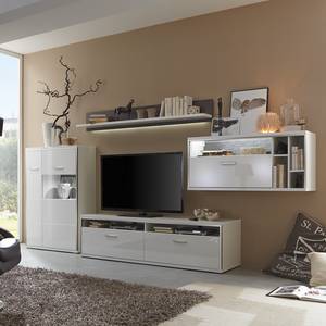 Meuble TV Kushiro Blanc brillant - 184 x 51 cm