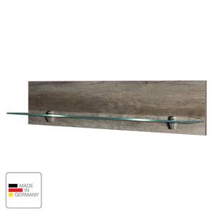 Wandboard Hunton Braun - Holzwerkstoff - Glas - 120 x 25 x 17 cm