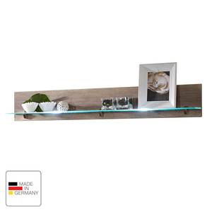 Wandboard Hunton Braun - Holzwerkstoff - Glas - 165 x 25 x 17 cm