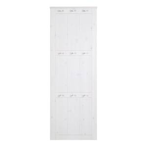 Porte-manteaux mural Amata Pin massif - Blanc