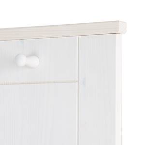 Wandgarderobe Amata Kiefer massiv - Weiß