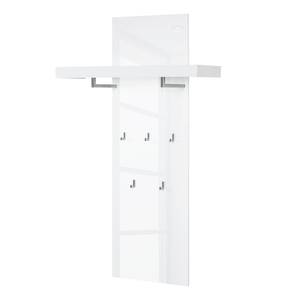 Wandgarderobe Emblaze incl. verlichting - hoogglans wit