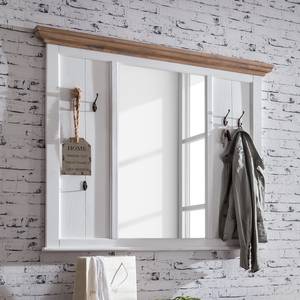 Wandgarderobe Springdale deels massief lindehout - mat wit