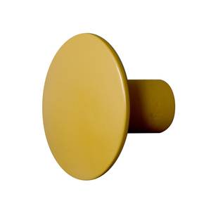 Wandhaken Button (2-delige set) massief berkenhout - Geel - Breedte: 10 cm