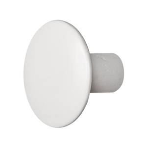 Patères Button (lot de 2) Bouleau massif - Blanc - Largeur : 10 cm