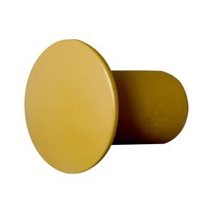 Patères Button (lot de 2) Bouleau massif - Jaune - Largeur : 6 cm