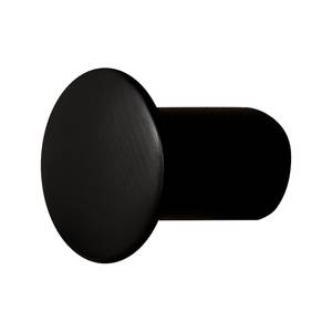 Patères Button (lot de 2) Bouleau massif - Noir - Largeur : 6 cm