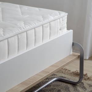 Wandklapbed combinatie Godia I Wit/Sonoma eikenhouten look - Bonell-binnenveringmatras