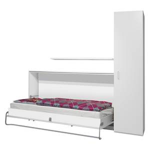 Wandklapbed combinatie Godia II Wit - Schuimstofmatras