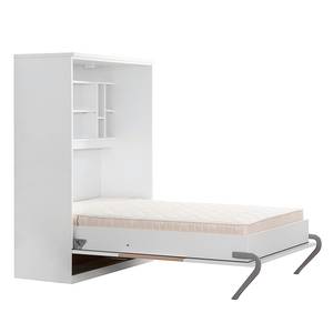 Wandklapbed KiYDOO Wit/Sonoma eikenhouten look - 110 x 205cm - Schuimstofmatras