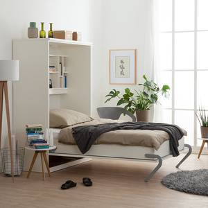 Set camera da letto a scomparsa KiYDOO Bianco - 140 x 205 cm - Materasso in schiuma a freddo