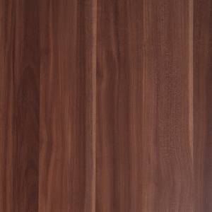 Wandklapbed KiYDOO Wit/notenboomhouten look - 160 x 205 cm - Bonell-binnenveringmatras
