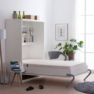 Wandklapbed KiYDOO Wit - 160 x 205 cm - Koudschuimmatras