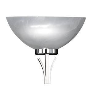 Muurlamp Brava albastglas - mat nikkel/chroom
