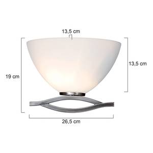 Wandlamp Capri 1 lichtbron mat nikkelkleurig