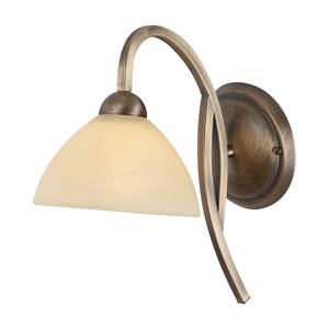 Wandlamp Capri 1 lichtbron gebruind messingkleurig