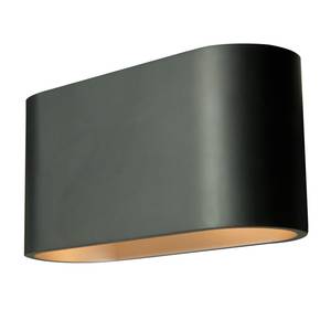 Halogen-Wandleuchte Cetus Aluminium - 1-flammig - Schwarz