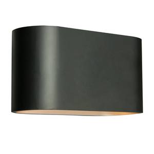 Halogen-Wandleuchte Cetus Aluminium - 1-flammig - Schwarz