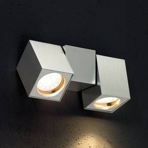 Lampada da parete Cub Alluminio Color argento 2 luci