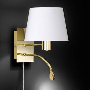 LED Wandleuchte Elsa by Honsel - Metall/Stoff - Gold - 2-flammig