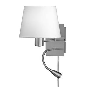 LED Wandleuchte Elsa by Honsel Metall/Stoff Silber 2-flammig