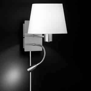 LED-wandlamp Elsa by Honsel metaal/stof zilverkleurig 2 lichtbronnen