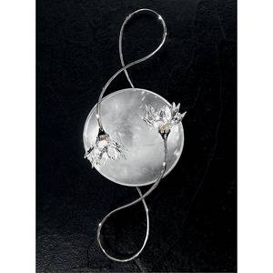 Wandleuchte  Fiorella Silber Metall/Glas - Silber - 2-flammig