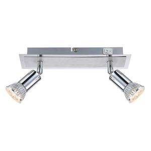 Wandleuchte Levon Aluminium - Silber - 2-flammig