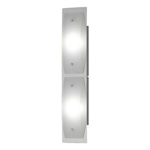 LED-Wandleuchte Liana Metall Silber Metall/Glas Silber 2-flammig