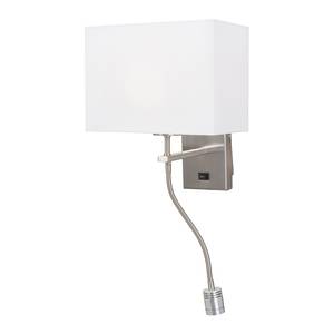 Wandlamp armatuur Louis 2 lichtbronnen mat nikkelkleurig