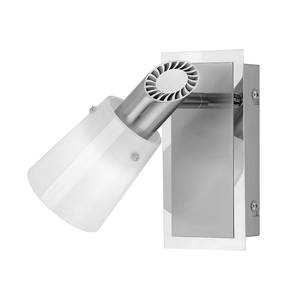 LED-Wandspot o. Glas, 1-flg. Silber - Metall - 8 x 16 cm