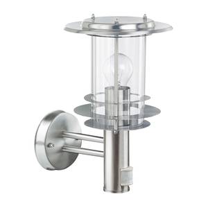 Wandlamp Mirco Lantern II glas / roestvrij staal - 1 lichtbron