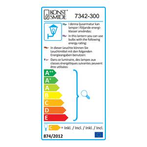 Wandleuchte Modena Aluminium/Glas - Grau - 1-flammig